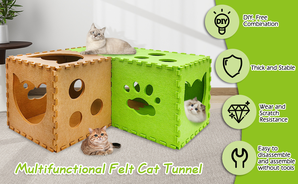 Cat Tunnel Cat Hideaway Cave Kitten Play Tubes and Tunnels
