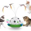 Inbelive 3 in 1 Smart Cat Toys, Interactive Cat Roly Poly Toy, Electric Indoor Kitten Toys, Fluttering Butterfly,Random Whack-A-Mole Mice, 1 Pcs Catnip Balls,Auto On/Off (Blue)