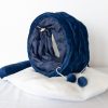 Inbelive Cat Tunnel and Bed Toy Set with Removable Plush Bed for Indoor Use; Perfect for Cats, Dogs, and Ferrets; Cat Toys Attached; Top Pet Tunnel for Fun, Exercise, and Rest; Cat Toys for Indoor Cats (Blue).