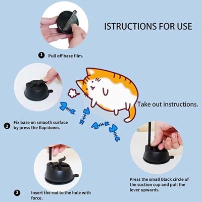 Inbelive Cat Feather Toys Automatic Interactive Cat Toys Natural Bird Feather Ball Toys Suction Cup Pet Chase Movement Playing Toy Exercise cat Toys 7 Pcs Cat Toy Set for Indoor Bored Cats Gifts
