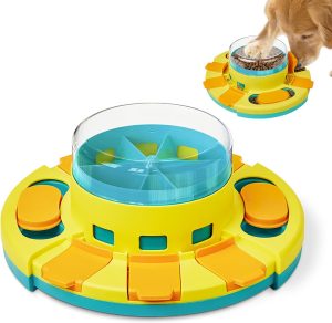 Inbelive Dog Puzzle Toy 2 Levels, Slow Feeder, Dog Food Treat Feeding Toys for IQ Training, Dog Entertainment Toys for All Breeds 4.2 Inch Height