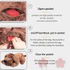 Inbelive Dog Heartbeat Toy for Puppy Anxiety Relief, Heartbeat Stuffed Animal Heartbeat Plush Toy for Small, Medium, and Large Dogs (Brown)