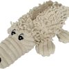Inbelive Durable Natural Nubby Plush Dog Toys with Squeaker and Crinkle Paper in Multi-Size (Natural Octopus - L, 18 Inch), All Breed Sizes