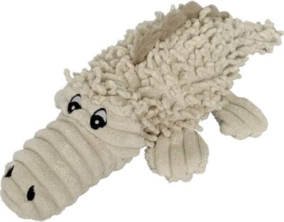 Inbelive Durable Natural Nubby Plush Dog Toys with Squeaker and Crinkle Paper in Multi-Size (Natural Octopus - L, 18 Inch), All Breed Sizes