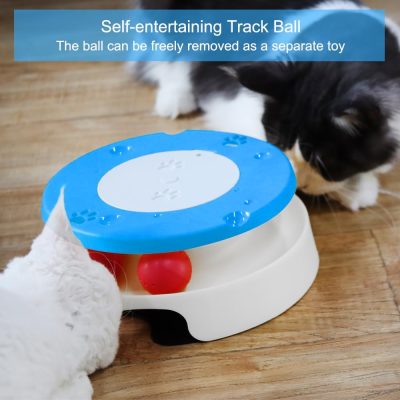 Inbelive Cat Toy, Interactive Cat Toys for Indoor Cats, Automatic Cat String Toy for Cat Exercise, Fit for Most Cats (Blue)