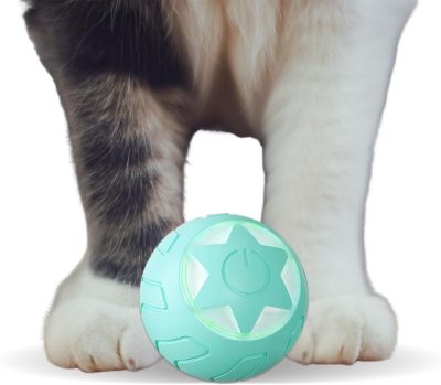 Inbelive Smart Cat Toy, Gravity Smart Roller Ball, Interactive Cat Toys for Indoor,Automatic Pet Exercise Toys, Cats Stuff Automatic Cat Toy as Xmas Cat Gift Box