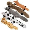 Inbelive Dog Squeaky Toys, 5 PCS Crinkle Plush Dog Toys, No Stuffing Dog Toys for Small Medium Large Dogs, Stuffless Puppy Toys for Boredom