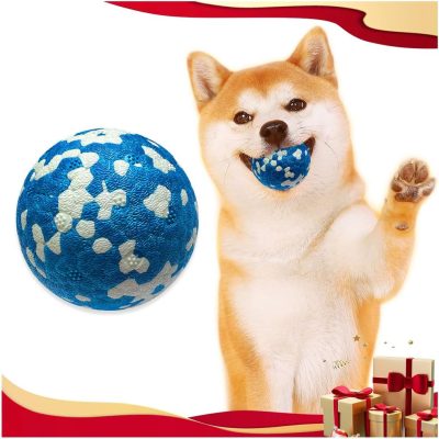 Inbelive Dog Balls, Indestructible Tennis Balls for Dogs, Durable Bouncy Dog Toy Balls for Aggressive Chewers, Interactive Dog Toys for Fetch Game, Lightweight Floating Dog Toys (4 Balls)