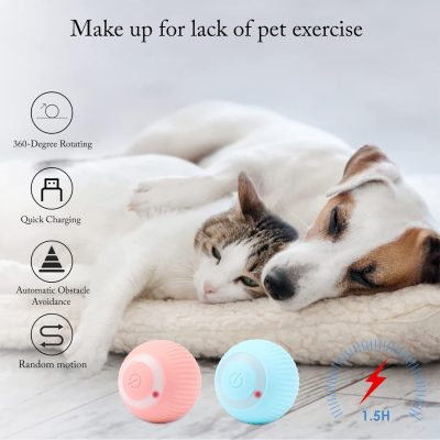 Inbelive Smart Cat Toy, Gravity Smart Roller Ball, Interactive Cat Toys for Indoor,Automatic Pet Exercise Toys, Cats Stuff Automatic Cat Toy as Xmas Cat Gift Box