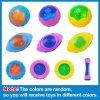 Inbelive 4 Pcs Dog Pool Floating Toys - Squeaky & Glowing Dog Water Toys, Safe Durable TPR Interactive Dog Toys for Aggressive Chewers Large Dogs Fetching Playing