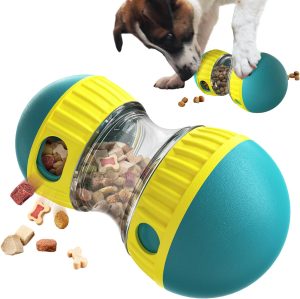 Inbelive Dog Puzzle Toys, Adjustable Dog Treat Dispensing,Interactive Dog Enrichment Toy to Keep Them Busy,Food Puzzles Ball for Dogs, Puppy Slow Feeder for Boredom and Stimulating IQ Training (Blue)