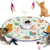 Inbelive Cat Laser Toy Automatic, 4-in-1 Interactive Cat Toys for Indoor Cats, Hide and Seek Kitten Wand Toy, USB Rechargeable Electronic Kitten Toys with Moving Feather, Cover for Bored Cats All Breeds