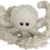 Inbelive Durable Natural Nubby Plush Dog Toys with Squeaker and Crinkle Paper in Multi-Size (Natural Octopus - L, 18 Inch), All Breed Sizes