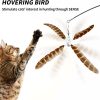 Inbelive Cat Wand Toy Refills Natural Feathers Replacement Teasers, 4Pcs Different Senses Replacement Teasers Arouse Cat Desire to Hunt