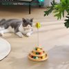 Inbelive Cat Toy Roller, 3-Level Turntable Ball Tower with 8 Colorful Balls & 1 Bell, Interactive Kitten Fun Mental Physical Exercise Puzzle Kitten Toys