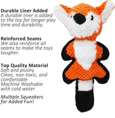 Inbelive 5 Pack Value Bundle Dog Toys Assortment Dog Plush Toys Dog Squeaky Toys Assortment Puppy Pet Mutt Dog Toy Dog Squeak Toy for Small Medium Large Dogs