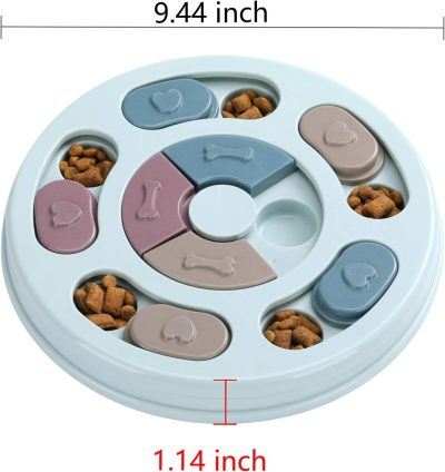 Inbelive Dog Puzzle Toys,Dogs Food Puzzle Feeder Toys for IQ Training & Mental Enrichment,Dog Treat Puzzle(Blue)
