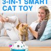 Inbelive 3 in 1 Smart Cat Toys, Interactive Cat Roly Poly Toy, Electric Indoor Kitten Toys, Fluttering Butterfly,Random Whack-A-Mole Mice, 1 Pcs Catnip Balls,Auto On/Off (Blue)