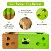 Inbelive Cat Play Tunnel 14 Pcs DIY Foldable Cat Hideaway Cave with Interactive Peek Hole Felt Kitten Play Tubes and Tunnels for Indoor Cats Up to 20lb