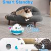 Inbelive 3 in 1 Smart Cat Toys, Interactive Cat Roly Poly Toy, Electric Indoor Kitten Toys, Fluttering Butterfly,Random Whack-A-Mole Mice, 1 Pcs Catnip Balls,Auto On/Off (Blue)