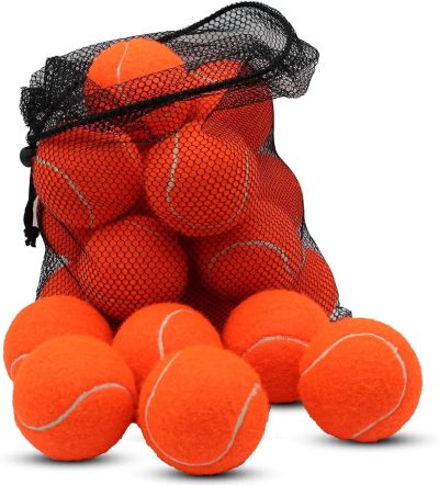 Inbelive Tennis Balls, 20 Pack Tennis Balls for Dogs, Pet Dog Playing Balls, Come with Mesh Bag for Easy Transport, Colorful Easy Catching Pet Dog Balls (Multi-Color)