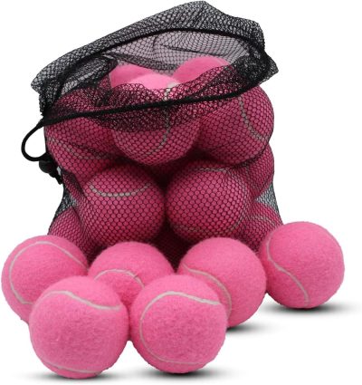 Inbelive Tennis Balls, 20 Pack Tennis Balls for Dogs, Pet Dog Playing Balls, Come with Mesh Bag for Easy Transport, Colorful Easy Catching Pet Dog Balls (Multi-Color)