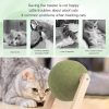 Inbelive Cat Mint Ball Toy, Catnip Floor Ball Toy, Interactive Catnip Toy, Rotatable Catnip Roller Ball Floor Mount, Catnip Floor Toys with Enjoyable and Safe, Floor Catnip Roller for Cat Playing (Small)