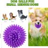 Inbelive 2.5" Squeaky Dog Balls for Small Medium Dogs, 6 Pack Small Dog Chew Toys with Spike, Puppy Toys for Teeth Cleaning and Training (Green 6 Pack)