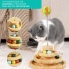 Inbelive Cat Toy Roller, 3-Level Turntable Ball Tower with 8 Colorful Balls & 1 Bell, Interactive Kitten Fun Mental Physical Exercise Puzzle Kitten Toys