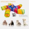Inbelive Cat Tunnel for Indoor Cats Large, with Play Ball S-Shape 5 Way Collapsible Interactive Peek Hole Pet Tube Toys, Puppy, Kitty, Kitten, Rabbit (Multicolor)