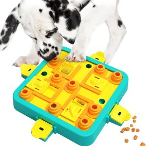 Inbelive Dog Puzzle Toys, Level 3 in 1 Interactive Dog Toys for Boredom, Funny Feeding Toy for IQ Training Brain Stimulating, Treat Dispenser Dog Toy for Large Medium Small Dogs