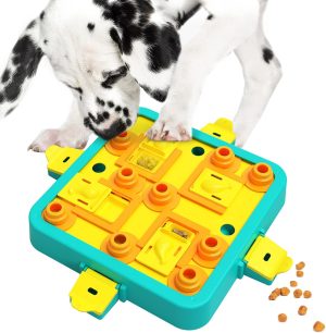 Inbelive Dog Puzzle Toys, Level 3 in 1 Interactive Dog Toys for Boredom, Funny Feeding Toy for IQ Training Brain Stimulating, Treat Dispenser Dog Toy for Large Medium Small Dogs