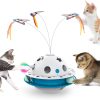 Inbelive 3 in 1 Smart Cat Toys, Interactive Cat Roly Poly Toy, Electric Indoor Kitten Toys, Fluttering Butterfly,Random Whack-A-Mole Mice, 1 Pcs Catnip Balls,Auto On/Off (Blue)