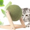 Inbelive Cat Mint Ball Toy, Catnip Floor Ball Toy, Interactive Catnip Toy, Rotatable Catnip Roller Ball Floor Mount, Catnip Floor Toys with Enjoyable and Safe, Floor Catnip Roller for Cat Playing (Small)