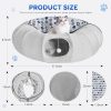 Inbelive Summer Breathable Cat Tunnel Bed, Soft Comfortable Cat Toy with Hanging Ball for Small to Medium Cats Kitten,Puppy,Rabbit,Ferret, Puppy Indoor Crawling Drilling
