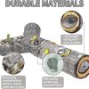 Inbelive Large Cat Tunnel, 3 Way Collapsible Tube with Peek Holes Cat Tunnels for Indoor Cats Interactive Maze Toy for Kitty Puppy Rabbits Ferrets Squirrels Guinea Pigs Chinchillas