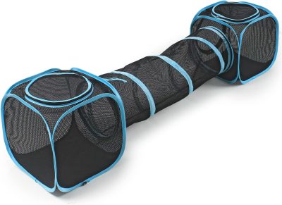 Inbelive Cat Furniture Tent for Indoor and Outdoor Playpen Portable Cat Tunnels, Outdoor Kennel (2 Cube + 3-Way Tunnel)
