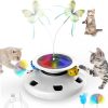Inbelive 4 in 1 Cat Toys Rechargeable with 2000mAh Battery, Interactive Cat Toys for Indoor Cats, Track Balls Kitten Toy, Fluttering Butterfly, Electronic Whack a Mole for All Breeds