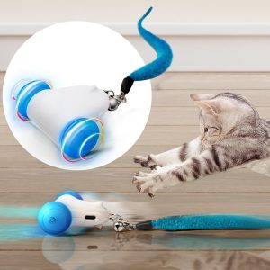 Inbelive Interactive Cat Toys for Indoor Cats, 2-Speed Smart Automatic Cat Mouse Toy with LED Wheels, USB Rechargeable,Relieve Lack of Exercise for Cats Kittens