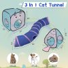 Inbelive Cat Toy Tunnel and Cubes Bundle - Interactive Crinkle Collapsible Cat Tube and Foldable Cubes Playground for Kitty, Rabbit, Puppy, Ferret Hiding Hunting and Resting