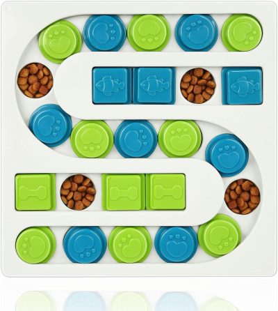 Inbelive Dog Puzzle Toys,Dogs Food Puzzle Feeder Toys for IQ Training & Mental Enrichment,Dog Treat Puzzle(Blue)