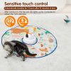 Inbelive 4 in 1 Cat Laser Toy Automatic, Interactive Cat Toys for Indoor Cats, Hide and Seek Kitten Wand Toy, USB Rechargeable Electronic Toys with Moving Feather, Cover for Bored Cats All Breeds