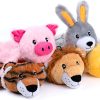 Inbelive Dog Squeaky Toys, 5 PCS Crinkle Plush Dog Toys, No Stuffing Dog Toys for Small Medium Large Dogs, Stuffless Puppy Toys for Boredom