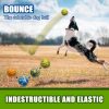Inbelive Dog Balls, Indestructible Tennis Balls for Dogs, Durable Bouncy Dog Toy Balls for Aggressive Chewers, Interactive Dog Toys for Fetch Game, Lightweight Floating Dog Toys (4 Balls)