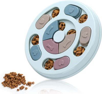 Inbelive Dog Puzzle Toys,Dogs Food Puzzle Feeder Toys for IQ Training & Mental Enrichment,Dog Treat Puzzle(Blue)