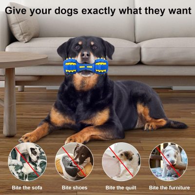 Inbelive Dog Chew Toys for Aggressive Chewers, 3 Pack Tough Dog Toys, Indestructible Dog Toys - Perfect for Medium & Large Breeds