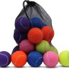 Inbelive Tennis Balls, 20 Pack Tennis Balls for Dogs, Pet Dog Playing Balls, Come with Mesh Bag for Easy Transport, Colorful Easy Catching Pet Dog Balls (Multi-Color)