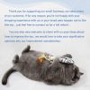 Inbelive 3 Pack Cute Catnip Toys with Feather Silvervine Rope & Bells for Cats, Cat Feather Toys with Catnip Cat Kicker Toys Cat Toys with Feather Bells