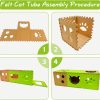 Inbelive Cat Play Tunnel 14 Pcs DIY Foldable Cat Hideaway Cave with Interactive Peek Hole Felt Kitten Play Tubes and Tunnels for Indoor Cats Up to 20lb