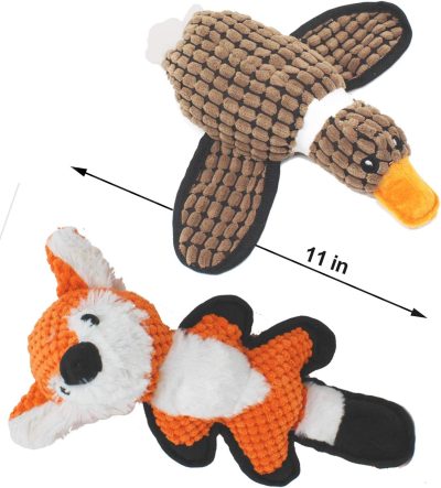 Inbelive 5 Pack Value Bundle Dog Toys Assortment Dog Plush Toys Dog Squeaky Toys Assortment Puppy Pet Mutt Dog Toy Dog Squeak Toy for Small Medium Large Dogs